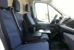 2+1 комплект калъфи / тапицерия - специално ушити за Ford Transit 2013+ - пасват перфектно - с отвор за барчето на двойната седалка - черно и сиво