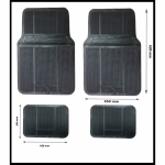 Комплект гумени черни автомобилни стелки предни и задни PVC Универсални 4 броя - STEL054