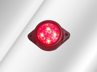 1 брой LED ЛЕД червен кръгъл диоден габарит маркер токос 5 диода 24V за камион бус ван каравана платформа кемпер и др. 60 мм