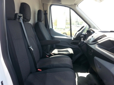 2+1 комплект калъфи / тапицерия - специално ушити за Ford Transit 2013+ - пасват перфектно - с отвор за барчето на седалка - LUXE черно/черно