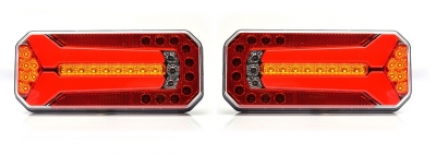 Комплект LED Светодиодни Стопове, Ляв и Десен, 4 Функции, Е-Мark,  Неон Ефект, 12V-24V
