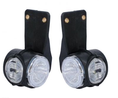Комплект от 2бр LED Лед габарити светлини тип рогче за камион ремарке тир бус 12V/24V 2x MAR453