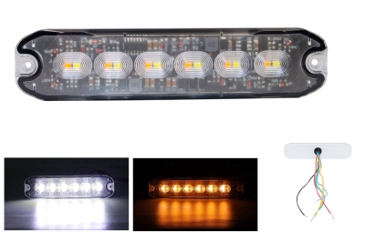 12 LED ЛЕД Комбинирана Жълто-Бяло Аварийна Лампа Блиц Светлина Мигаща За Пътна Помощ Платформа и др. 12-24V