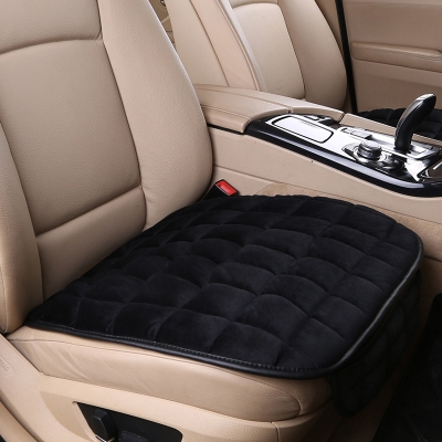 Черен универсален предпазен плюшен калъф подложка протектор за седалка на автомобил от противоплъзгащa текстилна материя 50 х 50 cm