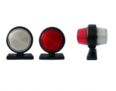 Комплект от 2 броя 12-24V  ЛЕД LED Диодни Странични Маркери Рогчета Светлини неон ефект За Камион Ремарке Каравана Кемпер АТВ  бяло-червено