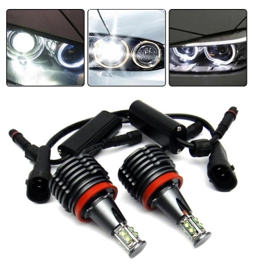 Комплект H8 40W LED Angel Eyes крушки за BMW – CANBUS, бяла светлина, OEM 63217760782