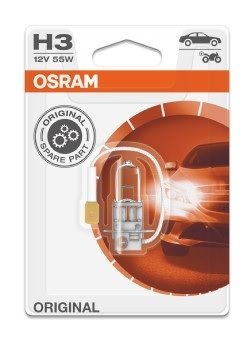 1 Брой Халогенна крушка за фар Osram H3 Standard, 12V, 55W