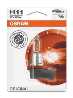 1 Брой Халогенна крушка за фар Osram H11, 12V, 55W