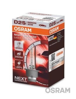 Крушка за фар xenon Osram D2S Night Breaker Laser +200%, 35W, P32d-2