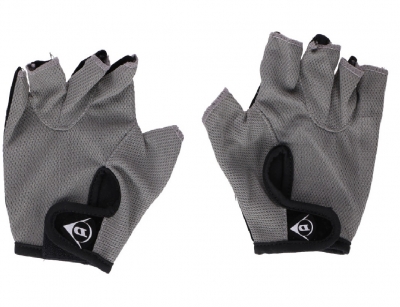 Комплект от 2 броя ръкавици за колело велосипед без пръсти сиво-черно размер S DUNLOP