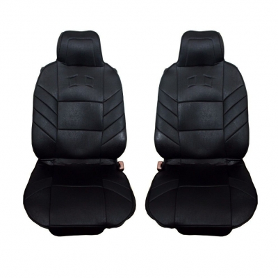 1 + 1 Универсални калъфи, тапицерия за предни седалки, Масажор, високо качествен текстилен материал, Черно TAP110