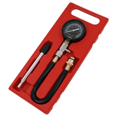 Комплект за измерване на компресия на бензинови двигатели - Neilsen Tools - 0-21 бара