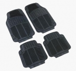 Комплект гумени черни автомобилни стелки предни и задни PVC Универсални 4 броя