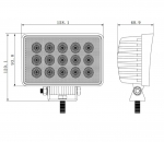 16См 45W Правоъгален  Супер Мощен PRO Led Диоден Халоген Лед Лампа Прожектор 12V 24V