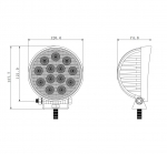 12См 39W Супер Мощен Кръгъл PRO Led Диоден Халоген Лед Лампа Прожектор 12V 24V