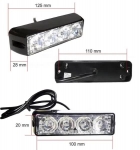 4 LED Аварийна Лампа За Пътна Помощ, Жълта Блиц Светлина, Мигаща! MAR752
