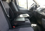 2+1 комплект калъфи / тапицерия - специално ушити за Ford Transit 2013+ - пасват перфектно - с отвор за барчето на седалка - LUXE черно-сиво