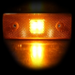 24V Диоден 4 LED ЛЕД Маркер габарит токос светлина за камиони бус ван ремарке каравана - 110 мм х 40 мм - оранжев