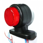2 броя 12V LED ЛЕД Гумени Странични Рогчета Маркери - габаритни светлини за камион тир  ремарке - 85мм х 80мм бяло-червено