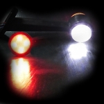 2 броя LED Диодни Странични Рогчета Маркери  Габарити Светлини За Камион Тир Ремарке 12V 24V  - бяло-червено
