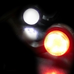 2 броя Странични Рогчета Маркери Габарити Светлини За Камион Тир Ремарке Платформа 12V 24V Бяло Червено - 2x MAR063
