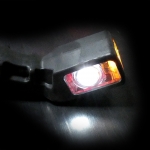 Комплект 2 броя - 185мм  - LED странични гумени рогчета / маркери. Габаритни светлини за камиони, тирове и ремаркета - 12V / 24V - бяло oранжево червено