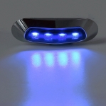 4 LED Светодиоден Габарит, Маркер, 5 цвята, Хромирана рамка, 12-24V, За Автомобил, Бус, Камион, Ремарке и др.
