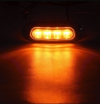 4 LED Светодиоден Габарит, Маркер, 5 цвята, Хромирана рамка, 12-24V, За Автомобил, Бус, Камион, Ремарке и др.