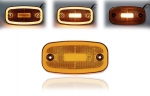 LED Светодиоден Габарит, 122mm x 63mm, Оранжев, Жълт, Неон Ефект, Три Функции,12V-24V