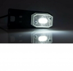 2 Броя LED Лед Габарит със Стойка, Рефлектор, Бяла Светлина, Маркер, Токос, 12V - 24V, E-Mark E9, За Каравана, Кемпер и др.