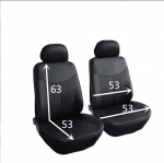 1 + 1 Универсални калъфи за предни седалки на автомобил бус , тапицерия от еко кожа в синьо-черно