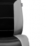 Комплект калъфи за предни и задни седалки, тапицерия за автомобил пълен комплект от Еко кожа в Черно и Сиво