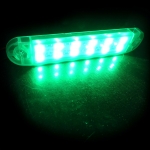 1 брой ЛЕД LED Зелен Диоден Маркер Габарит Токос със 12 светодиода за камион ремарке бус ван каравана платформа 12-24V