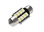 Комплект от 2 броя LED Лед Диодни Крушки 8 SMD 31мм 12V  Бяла Светлина в блистер