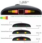 Ултразвуков Парктроник с Четири Датчика и LED Дисплей, Черен или Сив Цвят