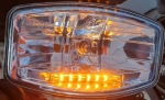 1 Брой Халоген Фар 12V-24V с крушка H7 + 6 ЖЪЛТИ LED габаритни светлини E-Mark За Камион Трактор Багер Земеделски Машини и др.