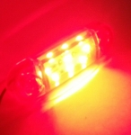 Светодиоден маркер габарит токос червена светлина със 9 LED ЛЕД за бус ван ремарке каравана платформа 24V