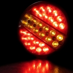 1 брои LED Лед Диоден Стоп Тип Хамбургер Задна светлина За Камион Ремарке Бус Каравана Кемпер и др. 24V Ø14cm