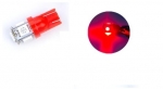 Комплект от 2 броя LED Лед Диодни Крушки За Габарит Т10 W5W 5 SMD 12V Червена светлина в блистер