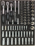 Количка професионален шкаф за инструменти със седем 7 чекмеджета и 256 инструмента