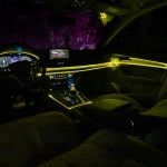LED ЛЕД Диодна интериорна светеща лента за табло жълта оранжева светлина 12V 1м амбиентно осветление