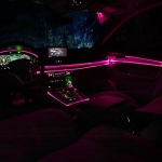 LED ЛЕД Диодна интериорна светеща лента за табло розова светлина 12V 1м амбиентно осветление