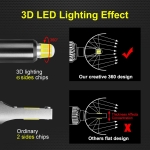 Комплект 3D CSP LED ЛЕД диодни крушки H11 H8 H9 Х11 Х8 Х9 12V 100W 20000lm за фарове Canbus без грешки 360° градуса