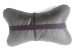 Комплект от 2 броя универсални възглавници авто възглавничка за врат за по-добър комфорт при дълъг път с автомобил черно с сив шев