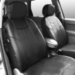 Универсални калъфи за предни и задни седалки на автомобил кола такси taxi тапицерия пълен компкект от еко кожа с делима задна седалка с цип черна