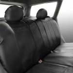 Универсални калъфи за предни и задни седалки на автомобил кола такси taxi тапицерия пълен компкект от еко кожа с делима задна седалка с цип черна