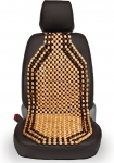 Универсален масажор масажна подложка за автомобилна седалка с дървени топчета бежово кафяво