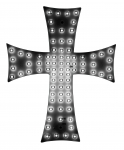 Сетодиоден светещ кръст бял 84 LED ЛЕД 12V -24V 245 x 200 mm