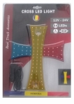 Сетодиоден светещ кръст синьо-жълто-червено RO Romania флаг знаме Румъния 84 LED ЛЕД 12V -24V 245 x 200 mm