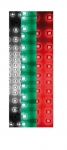 Сетодиоден светещ кръст бяло-зелено-червено BG Bulgaria флаг знаме България 84 LED ЛЕД 12V -24V 245 x 200 mm